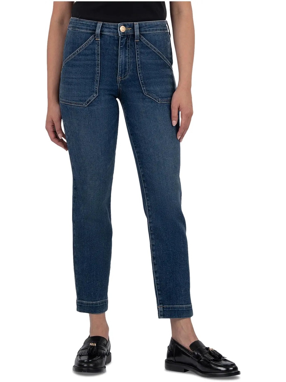 KUT Ankle Straight Leg Women's High-Rise Straight Jeans